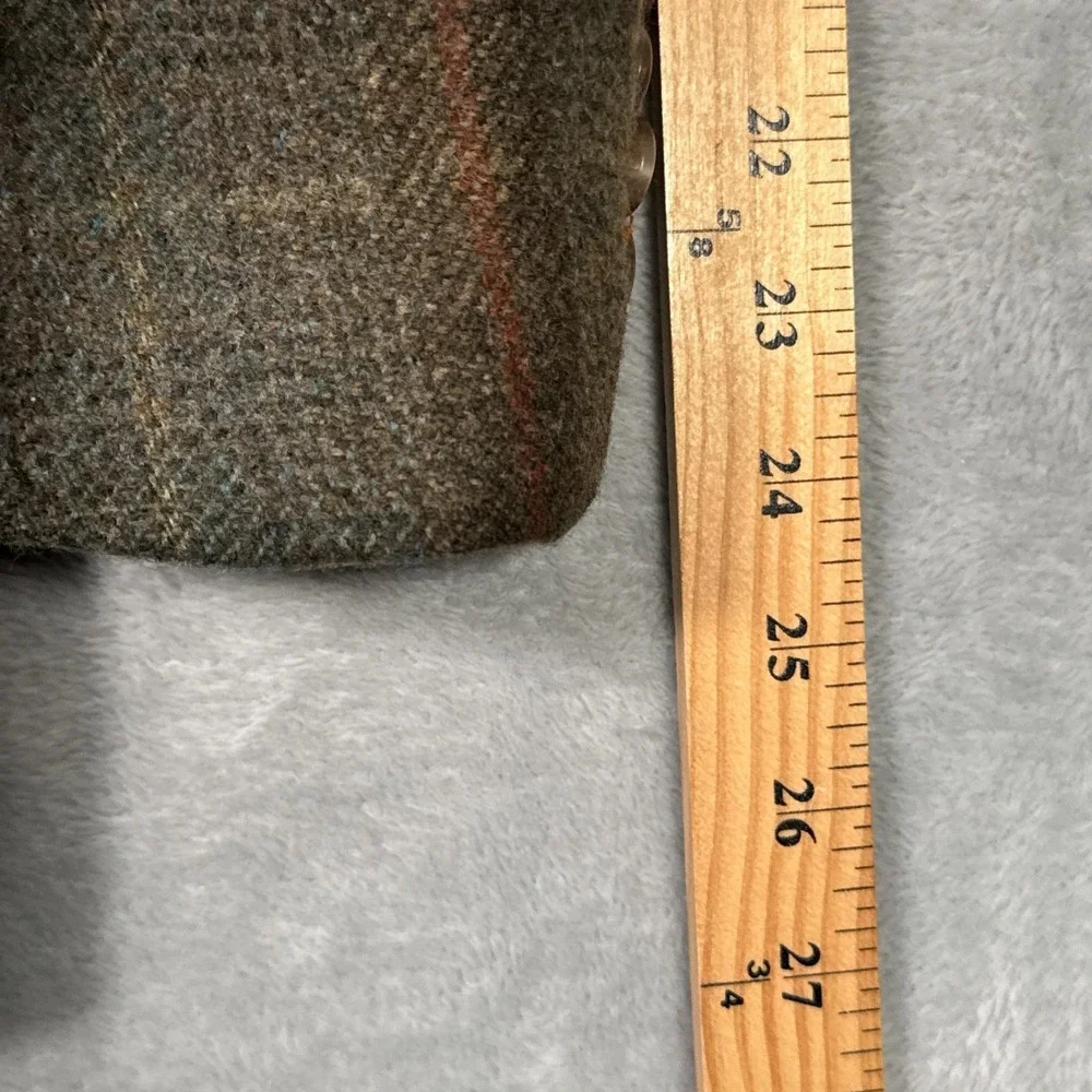 Vintage Polo Ralph Lauren Blazer Sport Coat Mens 42L Long Green Plaid Wool USA